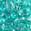 1 Dose (ca.17g.) Preciosa Twin-Beads Kristall mit Türkisgrün