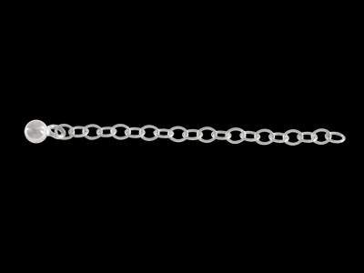 echt silbernes Verlängerungskettchen für eine Halskette oder ein Armband, Bild 1