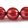 1 Strang (10 Stk.) Glasperlen 14mm Weinrot
