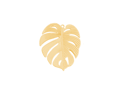 goldenes Monstera Blatt Schmuckanhänger für Ohrringe