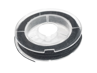 dünner schwarzer Macrame Faden 0,5mm