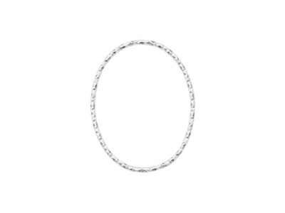 ovale Basis für Brick Stitch Perlenohrringe, echt Silber