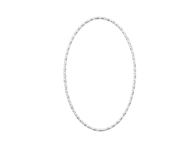 große ovale Basis für Brick Stitch Perlenohrringe, echt Silb