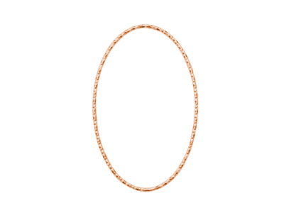 rosegoldene große ovale Basis für Brick Stitch Perlenohrring