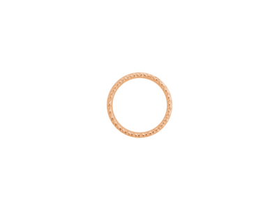 rose goldener 12mm Metallring als Basis für Brick Stitch Ohr