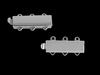 echt Silberne, hochwertige, Schmuckschliesse fr drei Strnge bzw. Reihen
