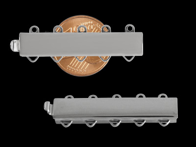 echt Silberne, hochwertige, Schmuckschliesse fr fnf Strnge Reihen