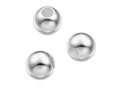 runde glatte echt Silber Perlen 4mm Großhandel