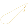 zartes Halskettchen mit Schließe und Verlängerung 40+5cm - 925 Silber, echt vergoldet 3µ