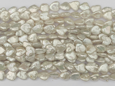 herzförmige Zuchtperlen Kulturperlen ca. 12mm zum Schmuckmac