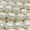 1 Strang (~34cm) echter Zuchtperlen, länglich ~4x5mm, B-Qualität