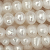 1 Strang (~37,5cm) echter Zuchtperlen, ~3x4mm, AB-Qualität