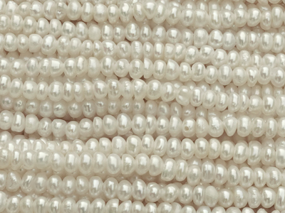 echte, kleine, weiße Zuchtperlen 1mm - Größenvergleich
