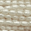 1 Strang (~36cm) echter Zuchtperlen, reissförmig ~2,5x4mm, AB-Qualität