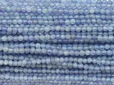 kleine facettierte echte Tansanit Steinperlen Edelsteine 3mm