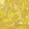 1 Pkg. (50 Gramm) facettierte Glasperlen 8mm Kristall mit Gelbeinzug