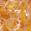 1 Pkg. (50 Gramm) facettierte Glasperlen 8mm Kristall mit Orangeeinzug