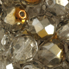 1 Pkg. (50 Gramm) facettierte Glasperlen 8mm Kristall mit Metallicbeschichtung