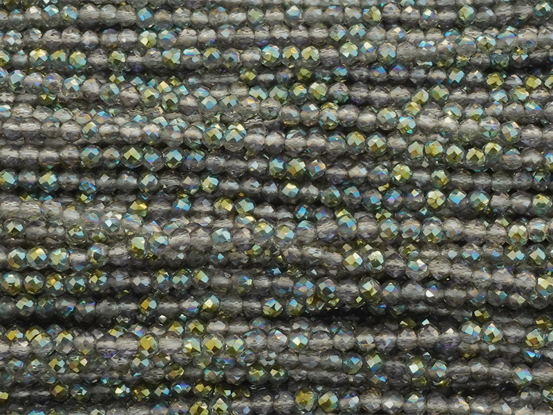 winzige geschlilffene runde Glasperlen 2mm