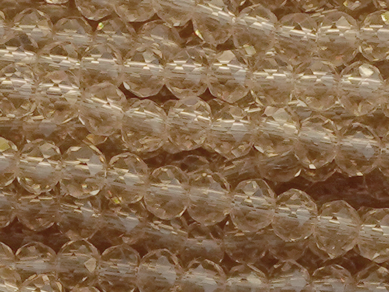 facettierte, geschliffene Glasperlen 2x3mm - Nahaufnahme