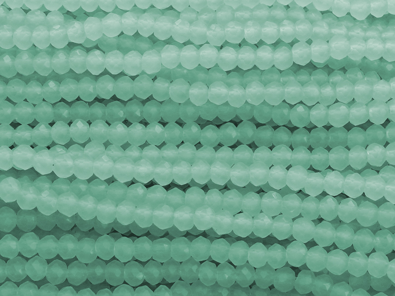 mint pastell, facettierte, geschliffene Glasperlen 2x3mm