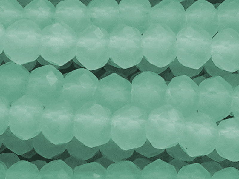 mint pastell, facettierte, geschliffene Glasperlen 2x3mm - N