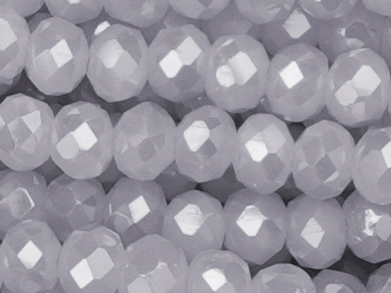 facettierte, geschliffene Glasperlen 2x3mm Farbe: Smoky Viol
