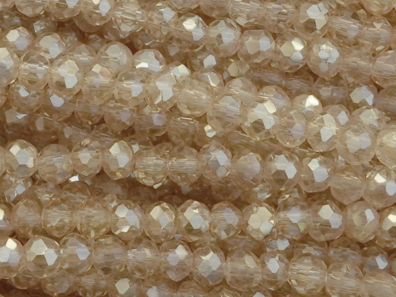 facettierte Glasschliffperlen Rondellen 2mm - Nahaufnahme