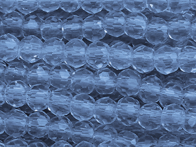 montana blaue, facettierte Glasschliffperlen Rondellen 2mm -