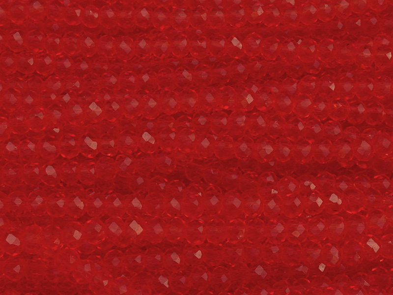 rote, facettierte Glasschliffperlen Rondellen 2mm