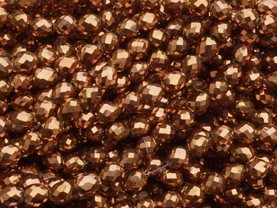 erdbeerförmige, facettierte Glitzerperlen Tropfen 4mm