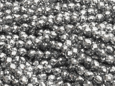 erdbeerförmige, facettierte Glitzerperlen Tropfen 4mm