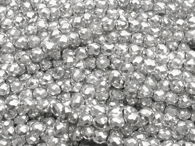erdbeerförmige, facettierte Glitzerperlen Tropfen 4mm