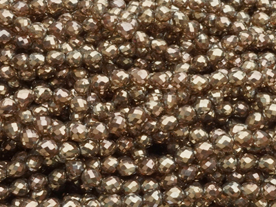 erdbeerförmige, facettierte Glitzerperlen Tropfen 4mm