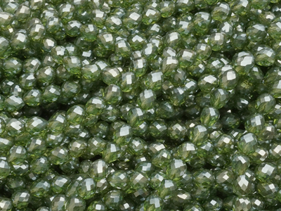erdbeerförmige, facettierte Glitzerperlen Tropfen 4mm