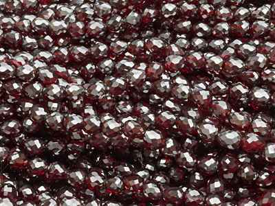 erdbeerförmige, facettierte Glitzerperlen Tropfen 4mm