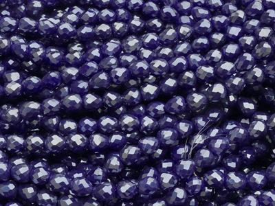 erdbeerförmige, facettierte Glitzerperlen Tropfen 4mm