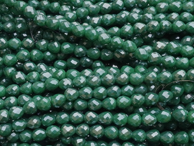 erdbeerförmige, facettierte Glitzerperlen Tropfen 4mm