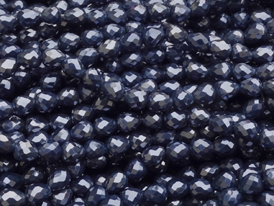 erdbeerförmige, facettierte Glitzerperlen Tropfen 4mm