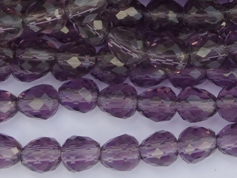 erdbeerförmige, Glasperlen Tropfen 4mm, Farbe: Amethyst - Na