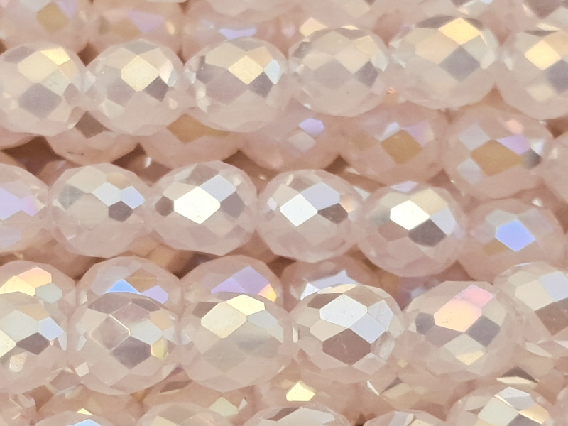 erdbeerförmige, facettierte Glitzerperlen Tropfen 4mm, Farbe
