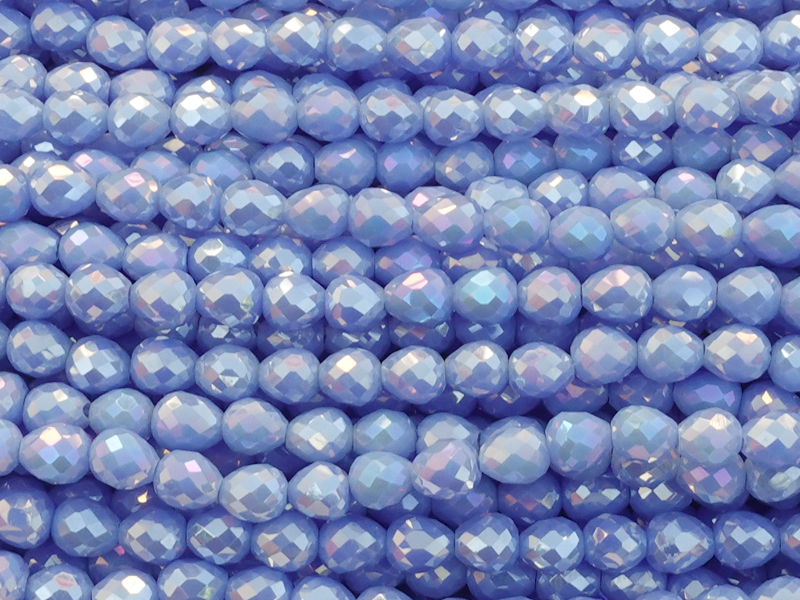 erdbeerförmige, facettierte Glitzerperlen Tropfen 4mm, Farbe
