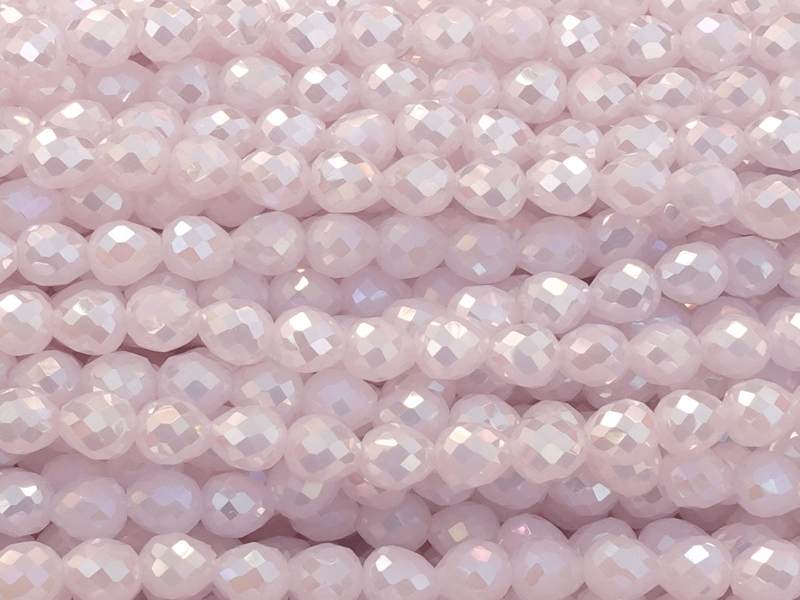 erdbeerförmige, facettierte Glitzerperlen Tropfen 4mm, Farbe
