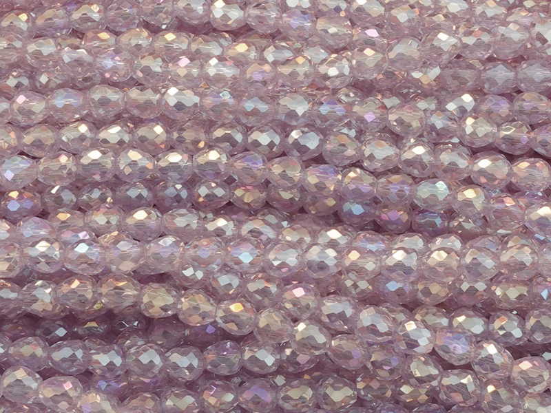 erdbeerförmige, facettierte Glitzerperlen Tropfen 4mm, Farbe