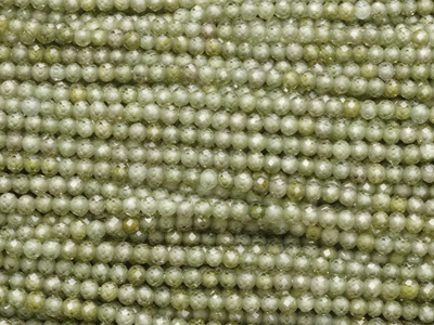 olivegrüne facettierte Zirkonia Perlen 2mm