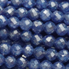 1 Strang (~36,5cm) Zirkonia Perlen rund facettierte ~2,1mm - Iolite Blue