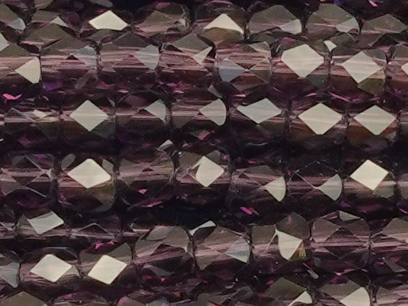 tönnchenförmige, facettierte Glasperlen 3mm, Farbe: Amethyst