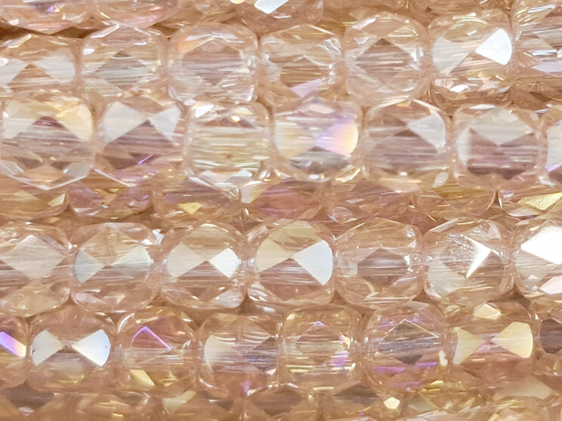 tönnchenförmige, facettierte Glasperlen 3mm, Farbe: Antique