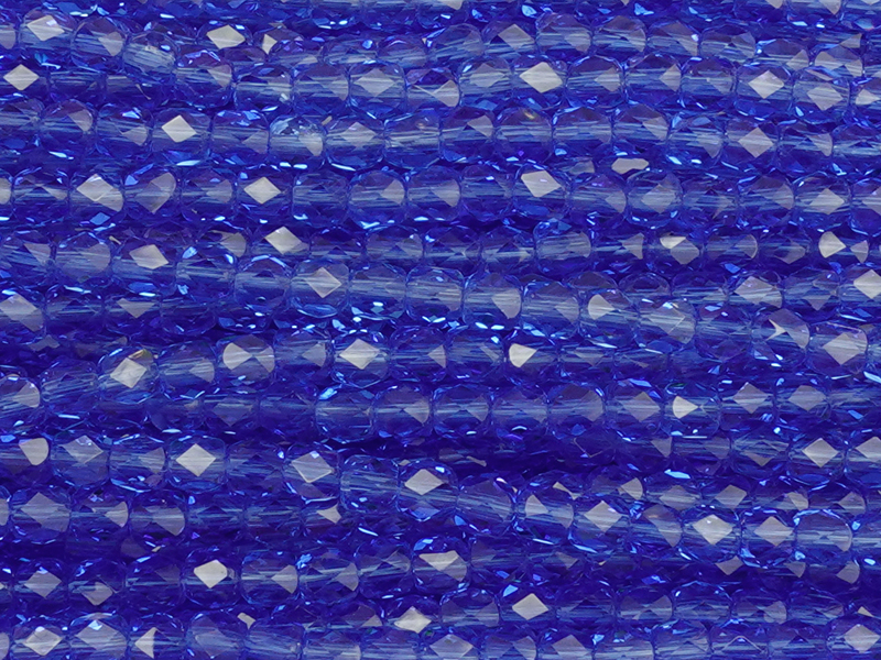 tönnchenförmige, facettierte Glasperlen 3mm, Farbe: transpar