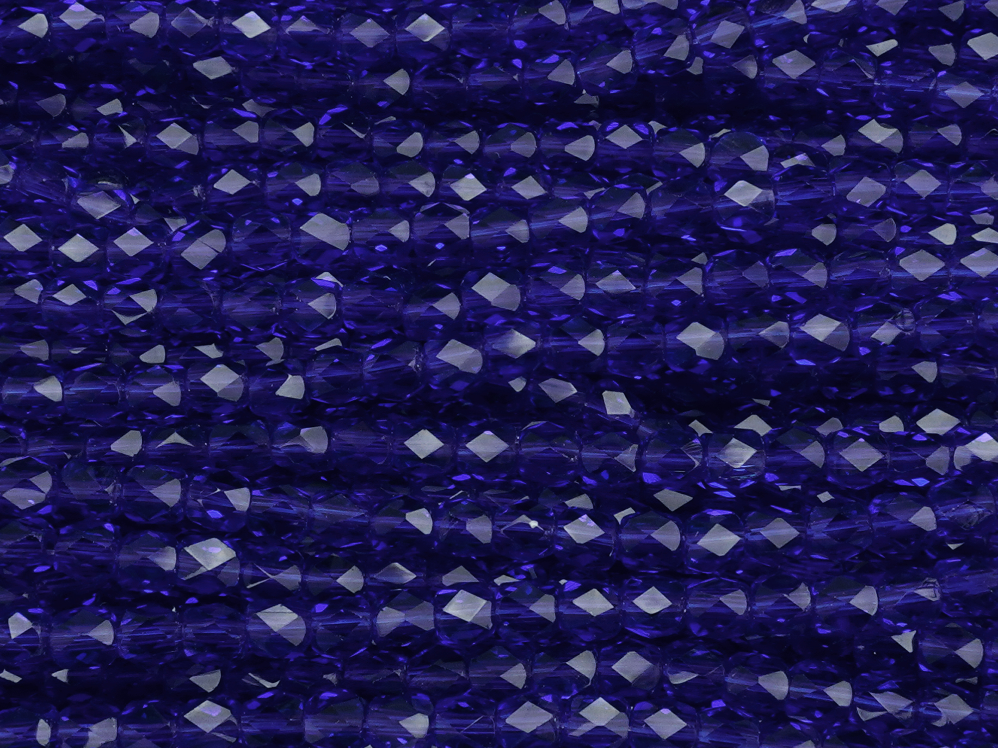 dunkelblaue, tönnchenförmige, facettierte Glitzerperlen 3mm 